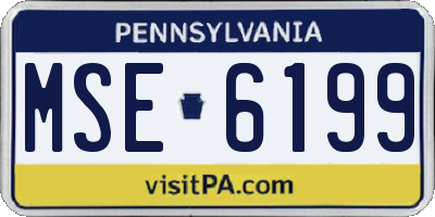 PA license plate MSE6199
