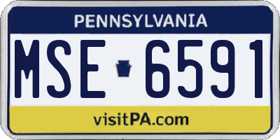 PA license plate MSE6591