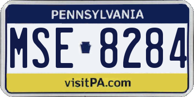 PA license plate MSE8284