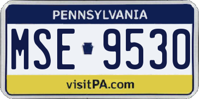 PA license plate MSE9530