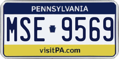 PA license plate MSE9569