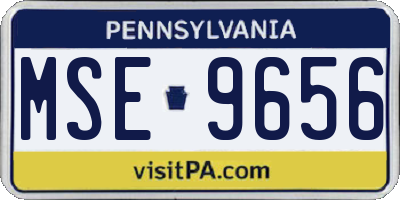 PA license plate MSE9656