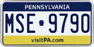PA license plate MSE9790