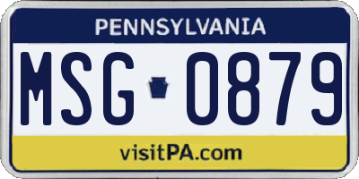 PA license plate MSG0879