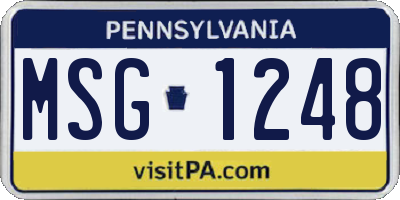 PA license plate MSG1248