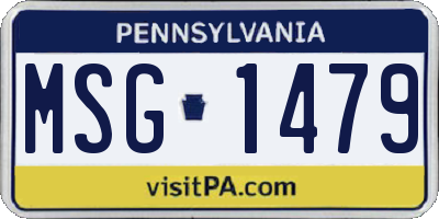PA license plate MSG1479
