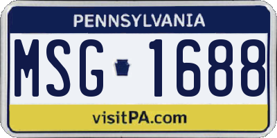 PA license plate MSG1688