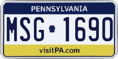 PA license plate MSG1690