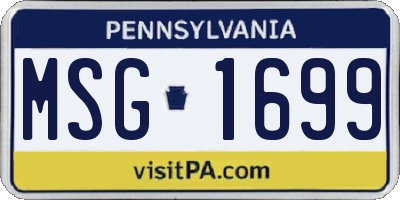 PA license plate MSG1699