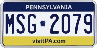 PA license plate MSG2079