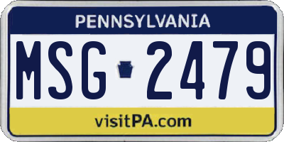 PA license plate MSG2479