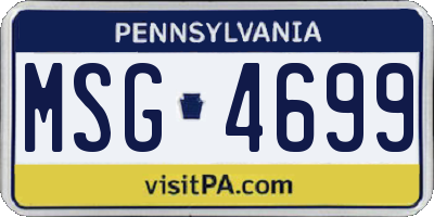 PA license plate MSG4699