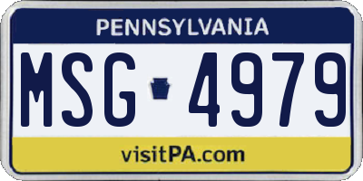 PA license plate MSG4979