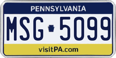 PA license plate MSG5099