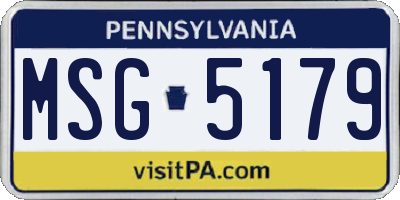 PA license plate MSG5179