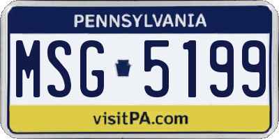 PA license plate MSG5199