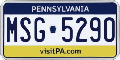 PA license plate MSG5290