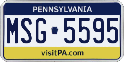 PA license plate MSG5595