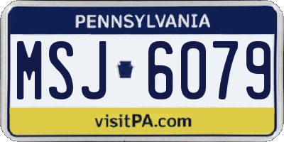 PA license plate MSJ6079