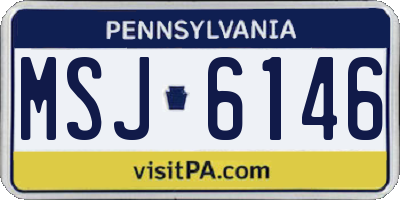 PA license plate MSJ6146