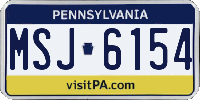 PA license plate MSJ6154