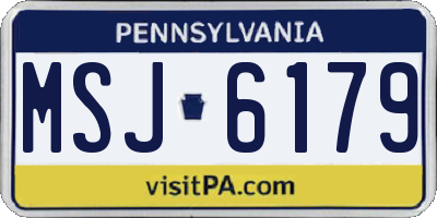 PA license plate MSJ6179