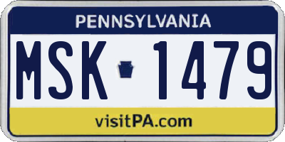 PA license plate MSK1479