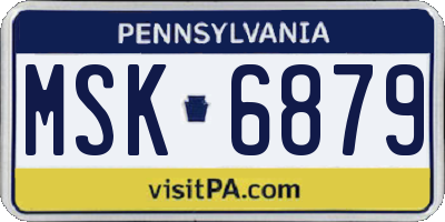 PA license plate MSK6879