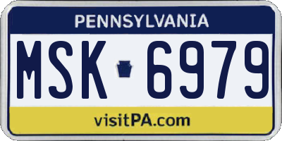 PA license plate MSK6979
