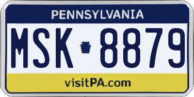 PA license plate MSK8879