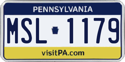 PA license plate MSL1179
