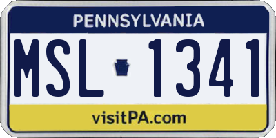 PA license plate MSL1341
