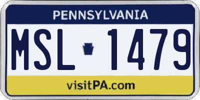 PA license plate MSL1479