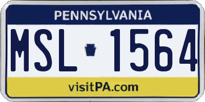 PA license plate MSL1564