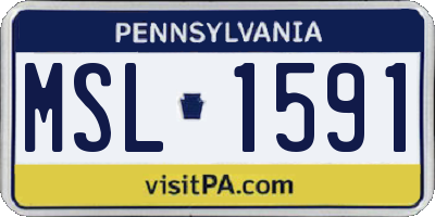 PA license plate MSL1591