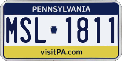 PA license plate MSL1811