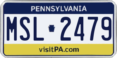 PA license plate MSL2479