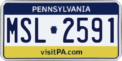 PA license plate MSL2591