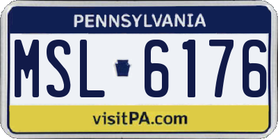PA license plate MSL6176