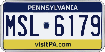 PA license plate MSL6179