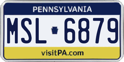PA license plate MSL6879