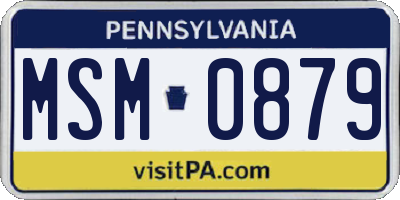 PA license plate MSM0879