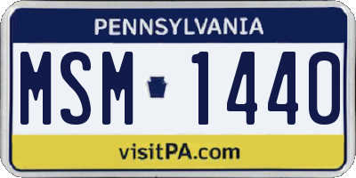 PA license plate MSM1440