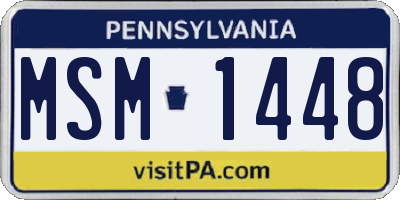 PA license plate MSM1448