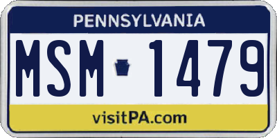PA license plate MSM1479