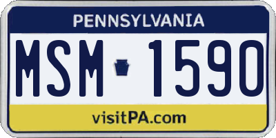 PA license plate MSM1590