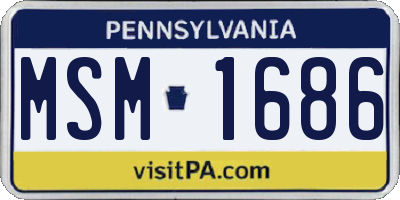PA license plate MSM1686