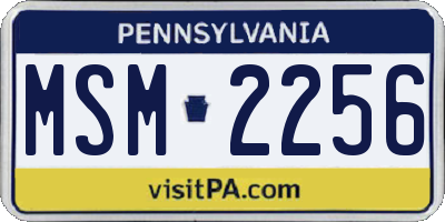 PA license plate MSM2256