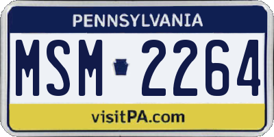 PA license plate MSM2264