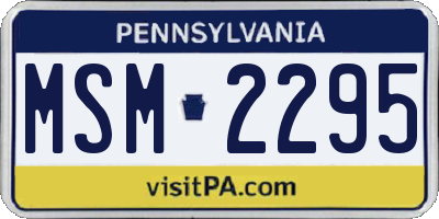 PA license plate MSM2295